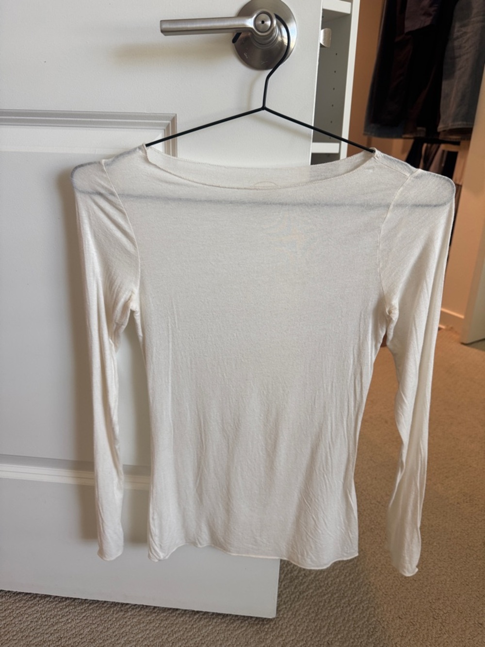 Intimissimi Long-Sleeve Boatneck Top - White